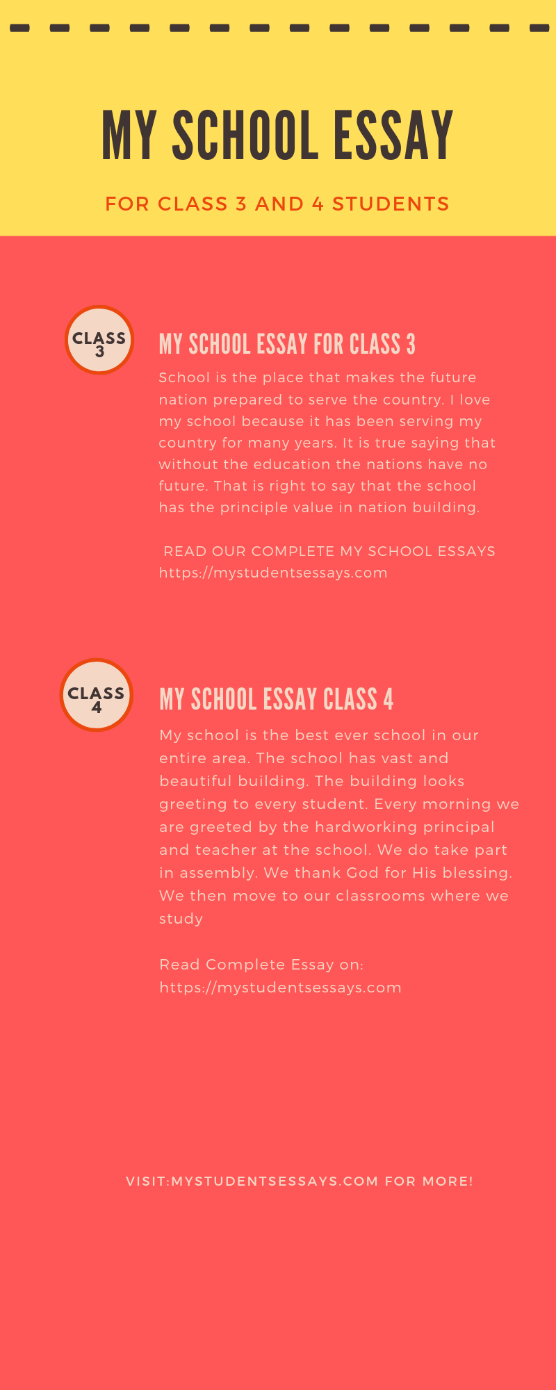 essay class 4 in english