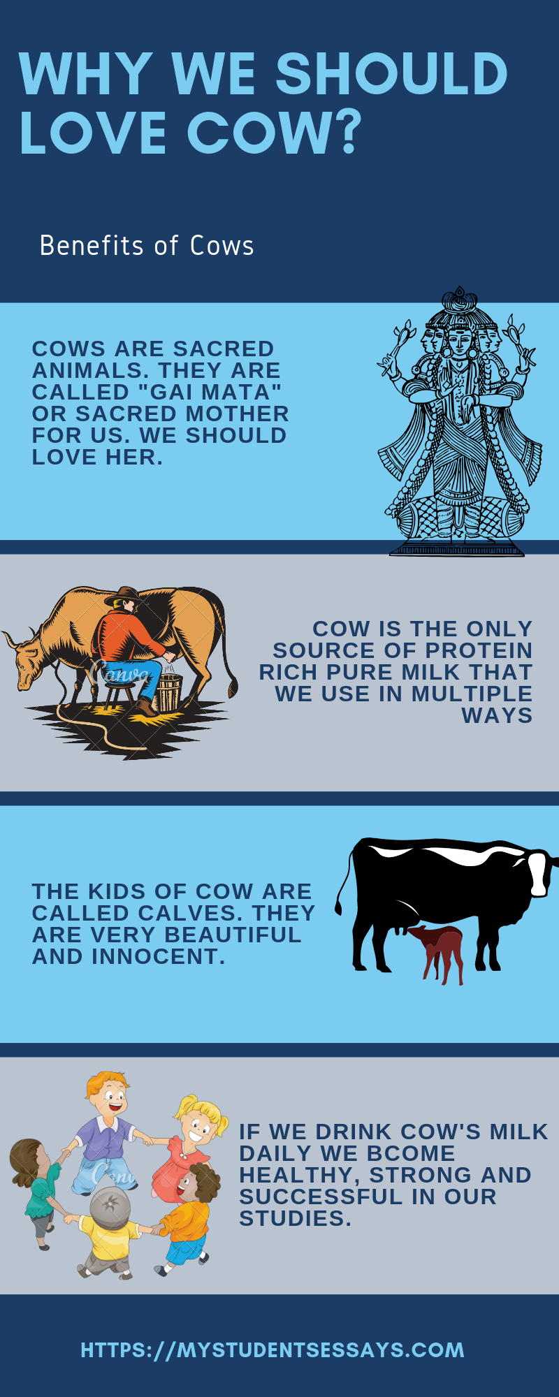Essay on Cow for Children and students of all classes