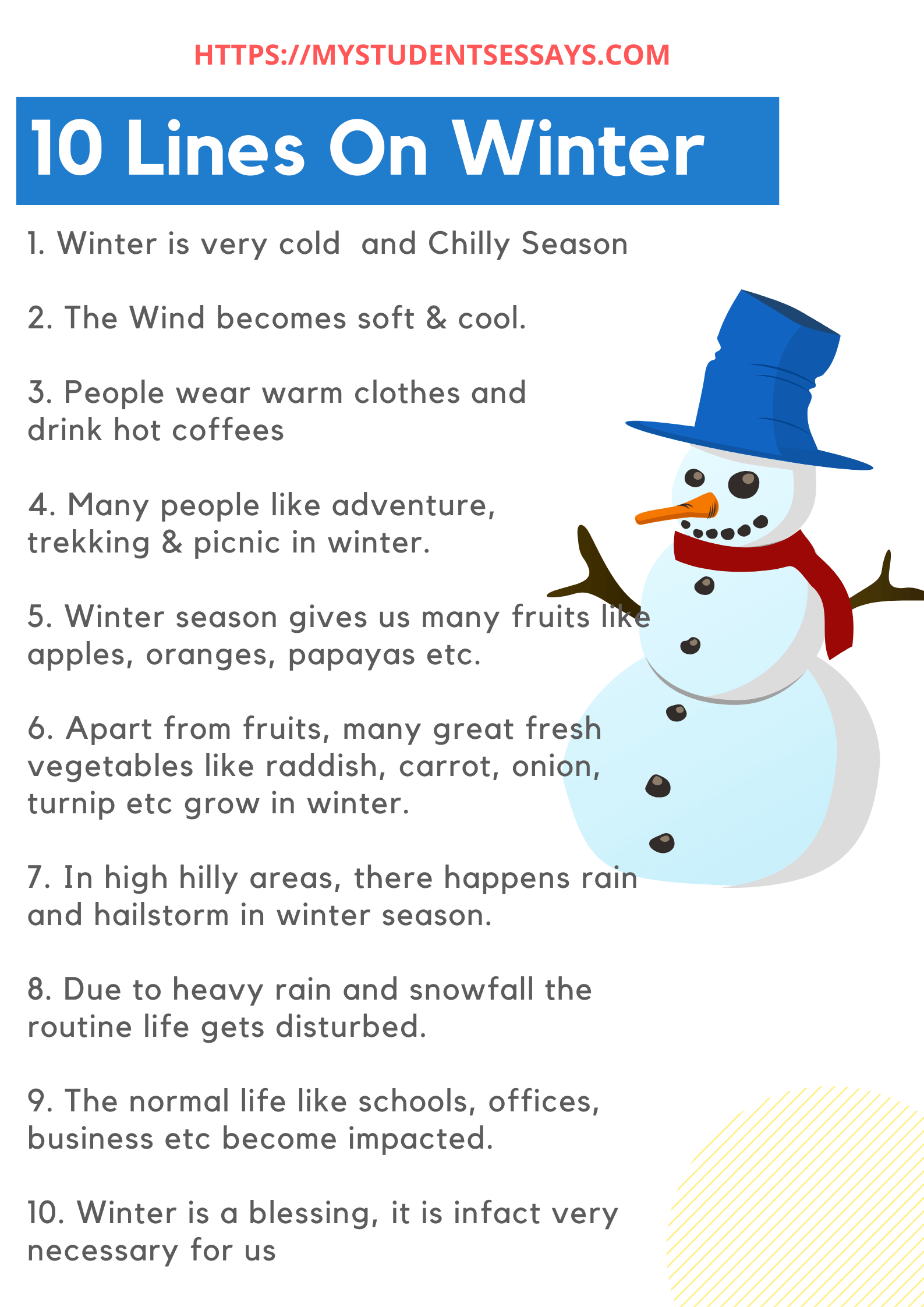 essay on my favourite season winter in 150 words