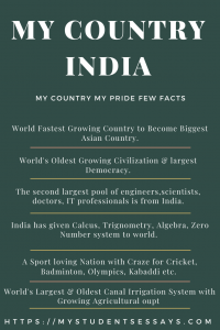 my country india essay on