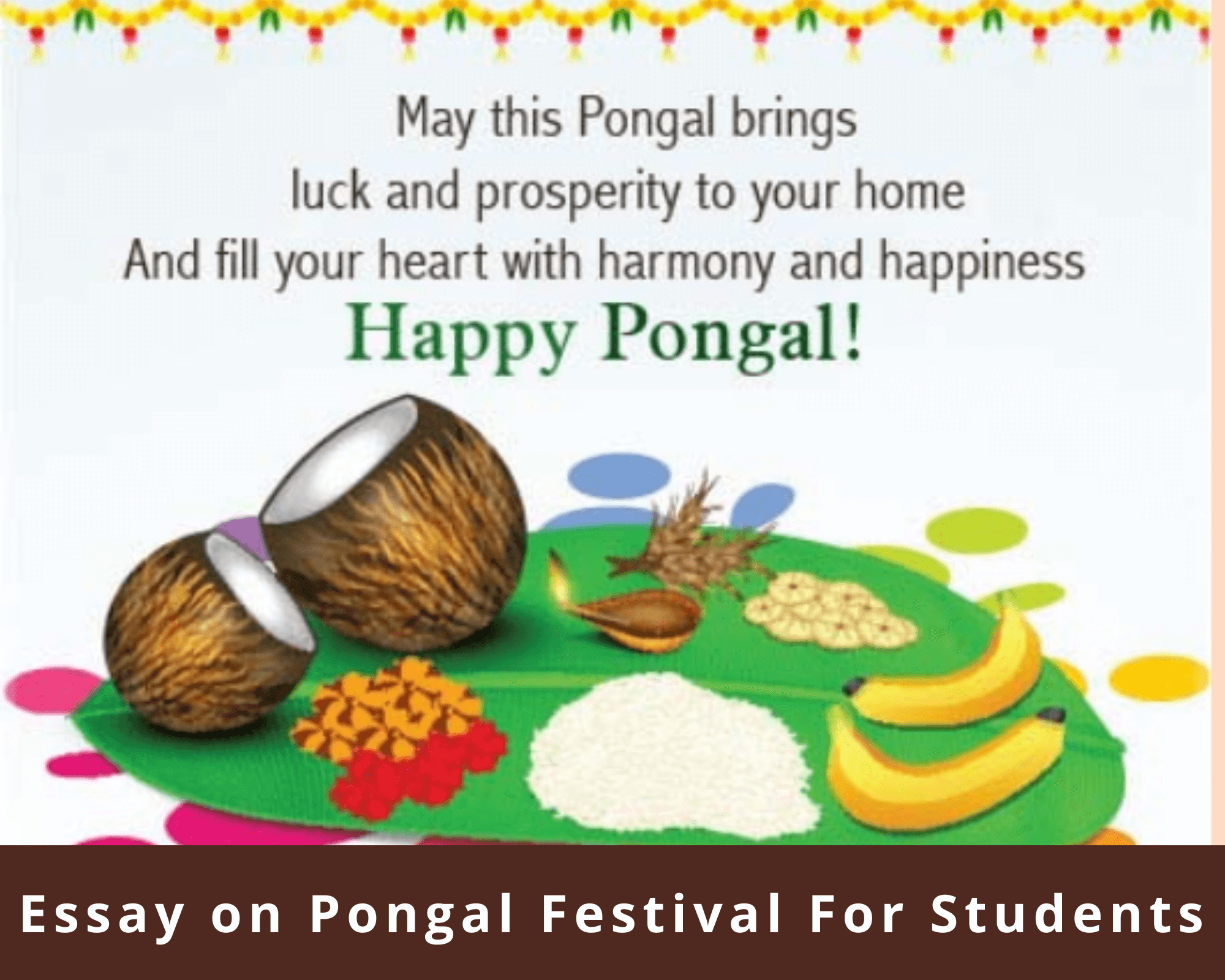 Essay on Pongal Festival