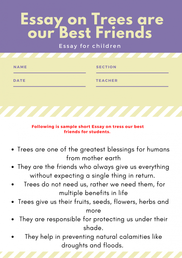 essay trees best friend