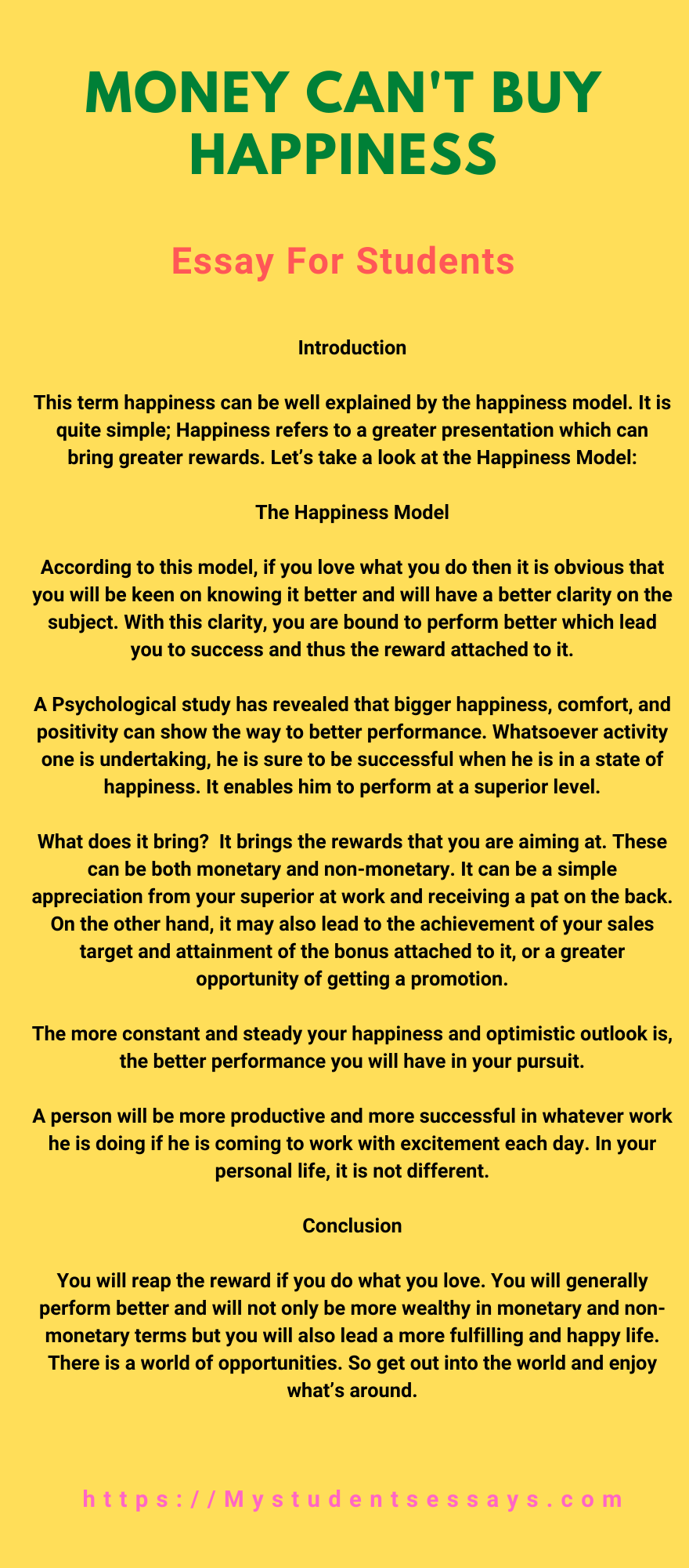 money can buy you happiness essay