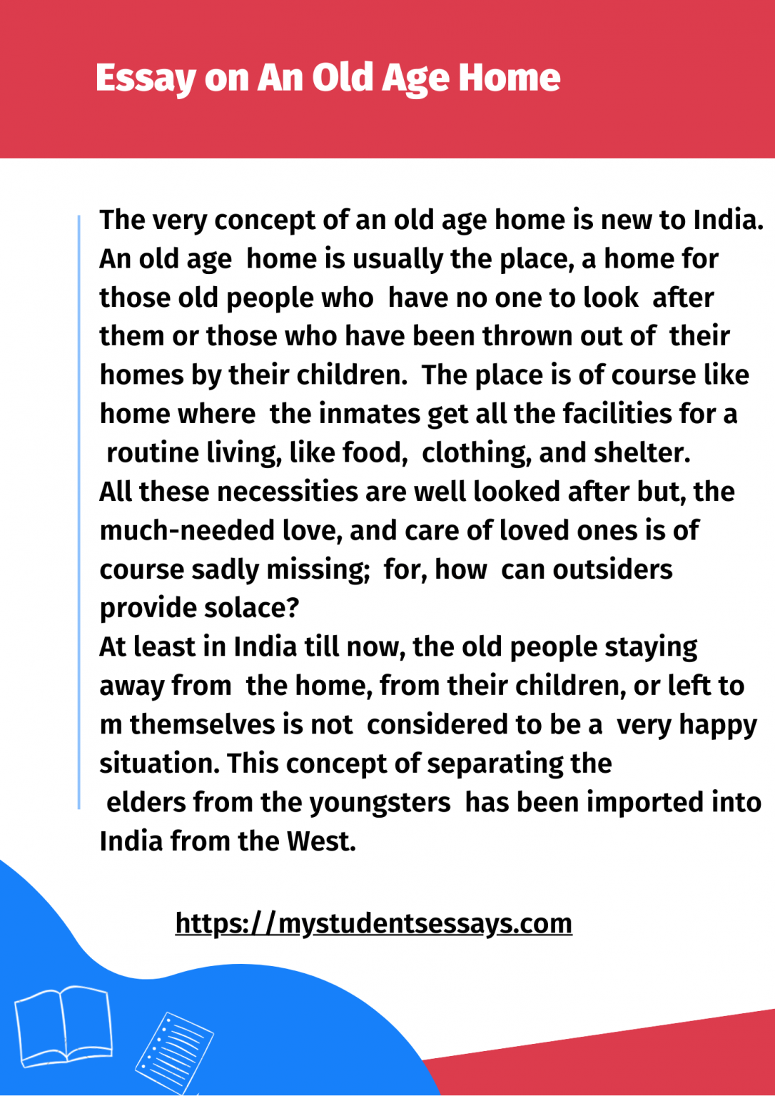 essay on home for class 1