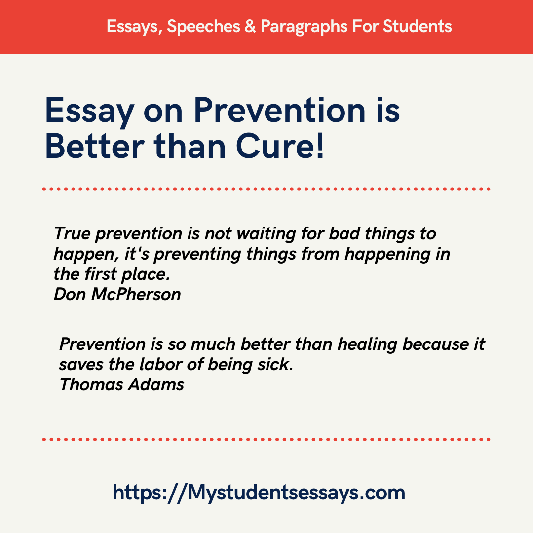 prevention is better than cure argumentative essay