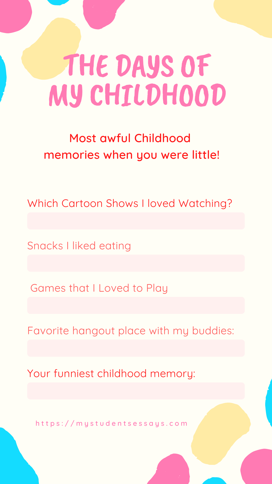 Essay on Childhood Memories | Descriptive, Short & Long Essays