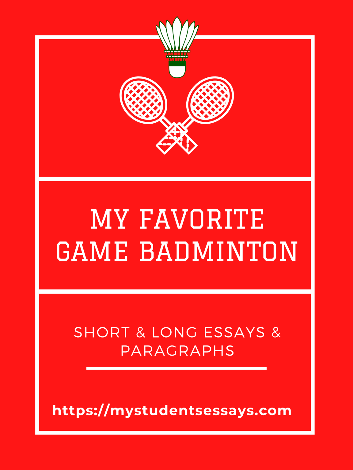 my favorite game essay badminton