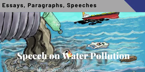 speech on water pollution