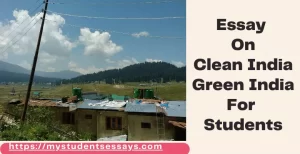 Essay on Clean India Green India