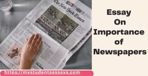 Essay on importance of newspapers