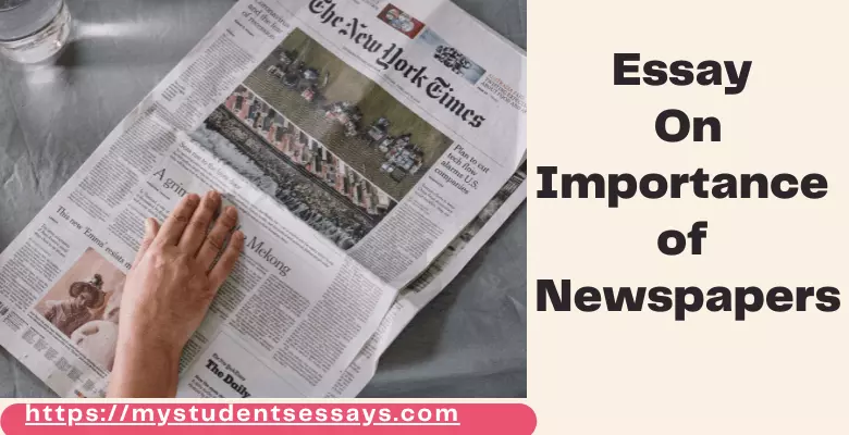 importance of newspaper essay points