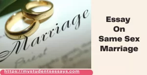 Essay on same sex marriage