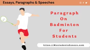 Paragraph on Badminton For Students