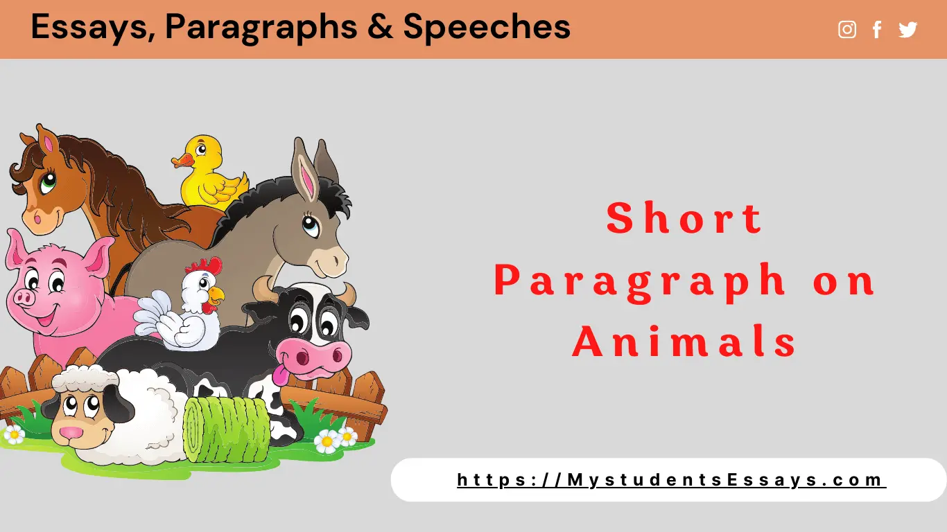 Short Paragraph on Animals For Students - Student Essays