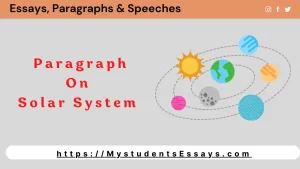 Paragraph on Solar System