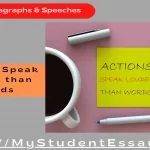 Essay on Actions Speak Louder than Words For Students