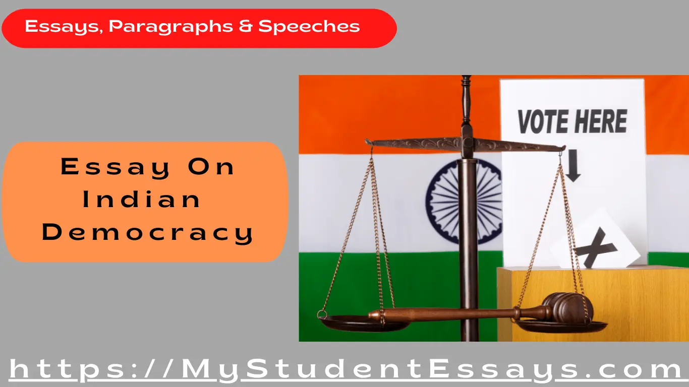 write an essay on indian democracy