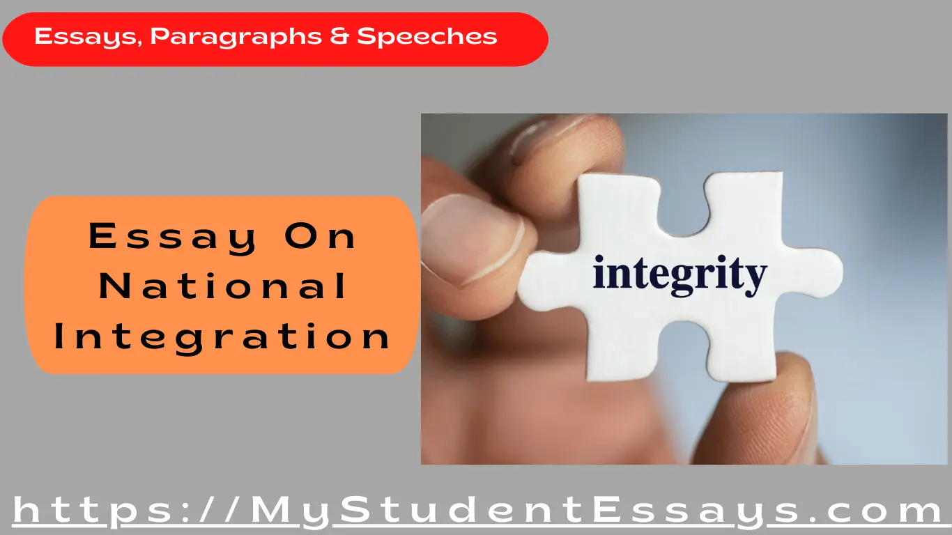 essay on national integration in english
