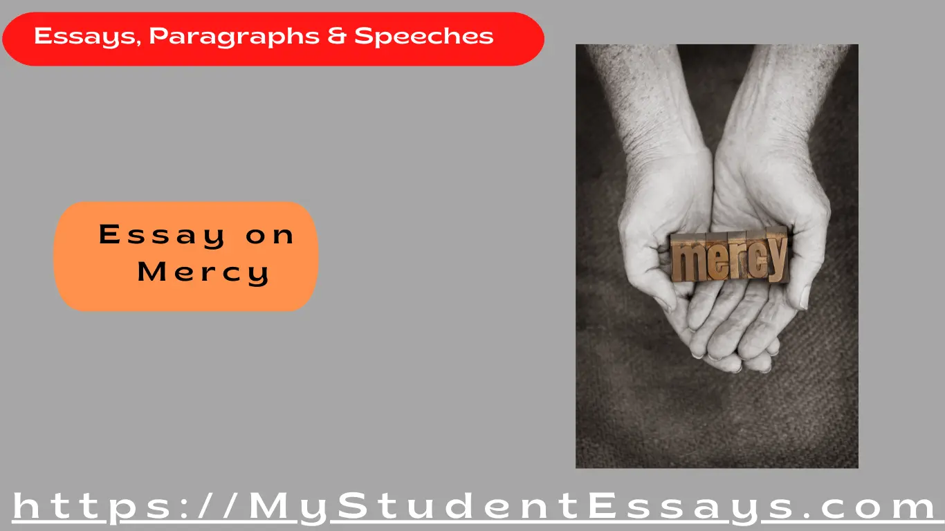 Essay on Mercy | Importance of Mercy in Life - Student Essays
