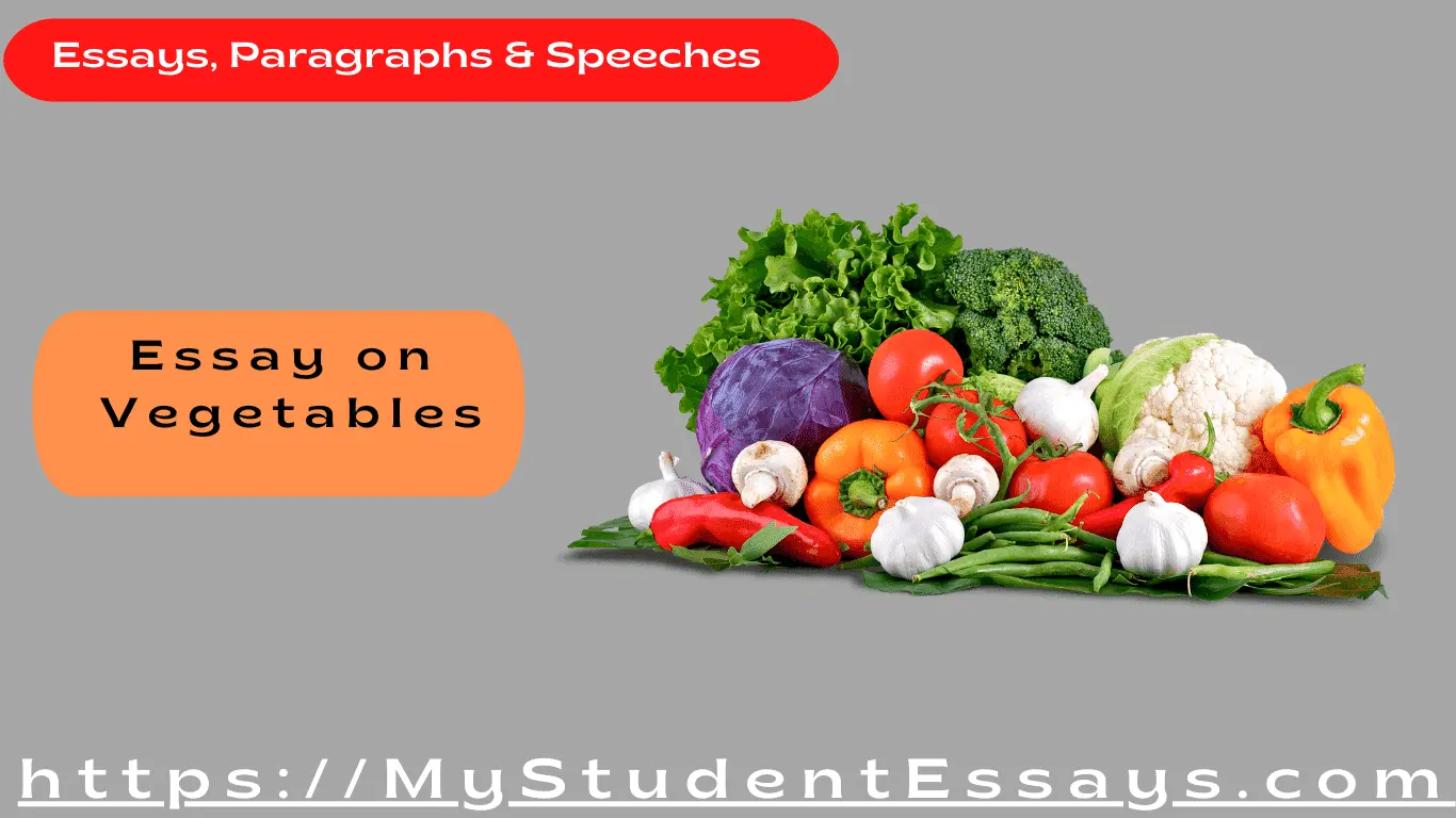 essay writing in vegetables