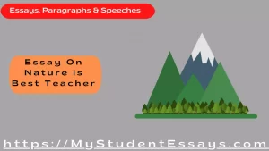 short speech on nature is the best teacher