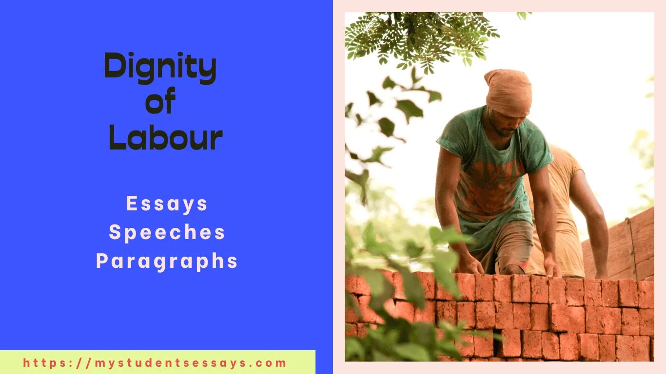 dignity of labour essay for class 8