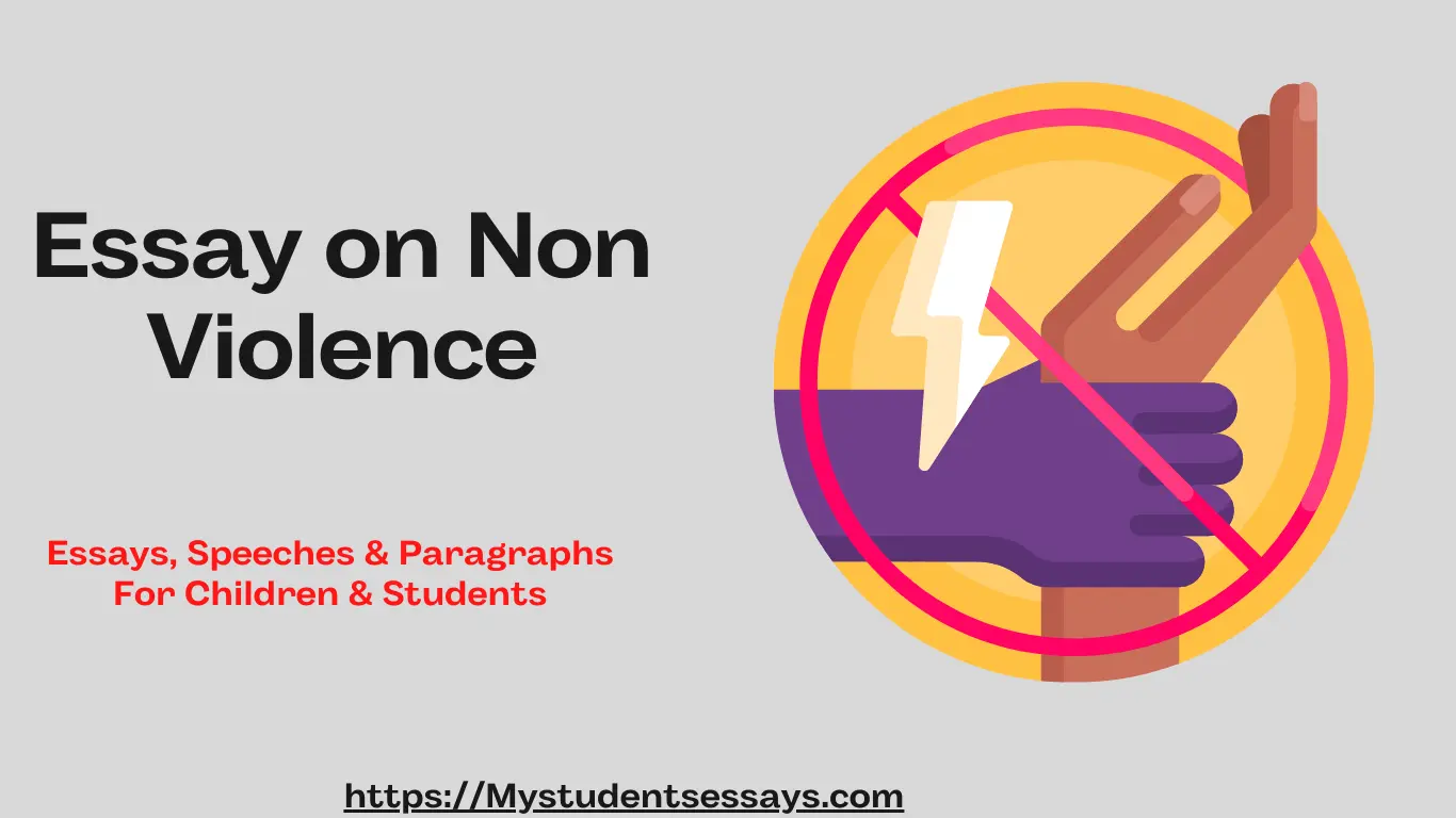 non violence essay writing in english
