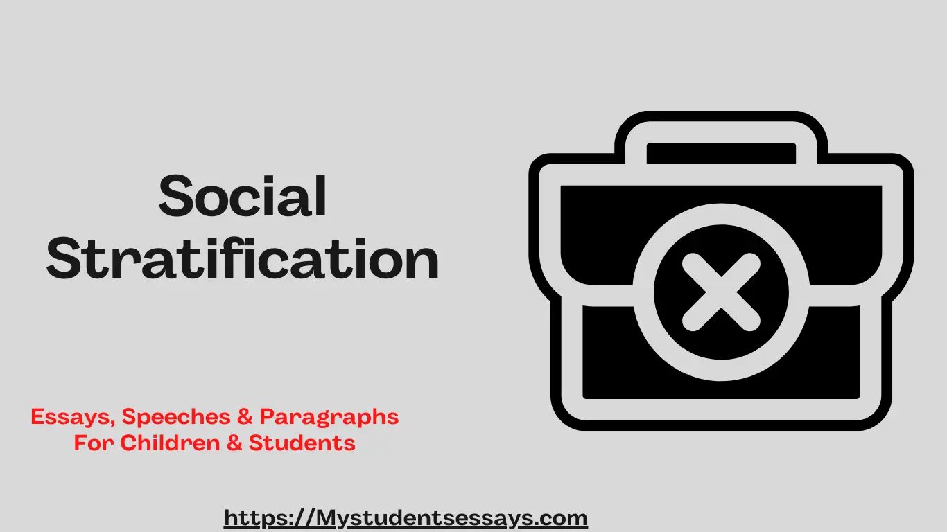write an essay on social stratification