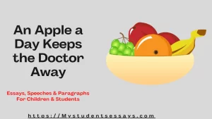 Essay on apple a day keeps the doctor away