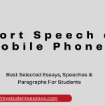 Short Speech on Mobile Phones
