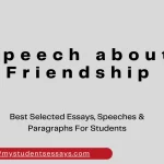 Speech about friendship