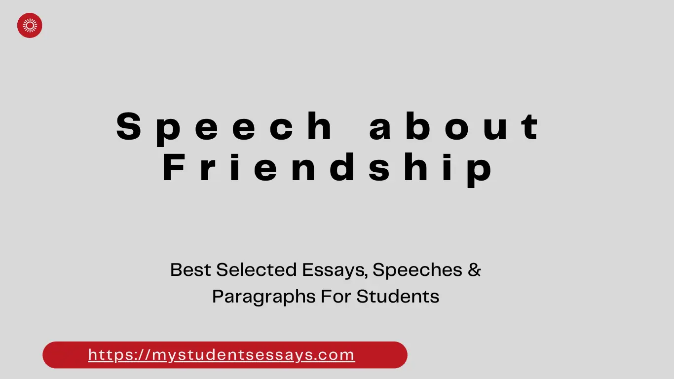 friendship speech 1 minute