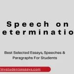 Speech on Determination
