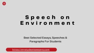 Speech on Environment