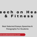 Speech on Health and fitness