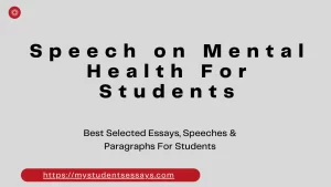 Speech on Mental Health