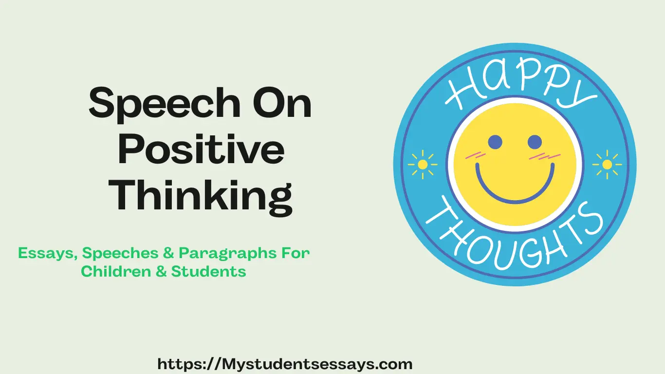 a speech on positive thinking