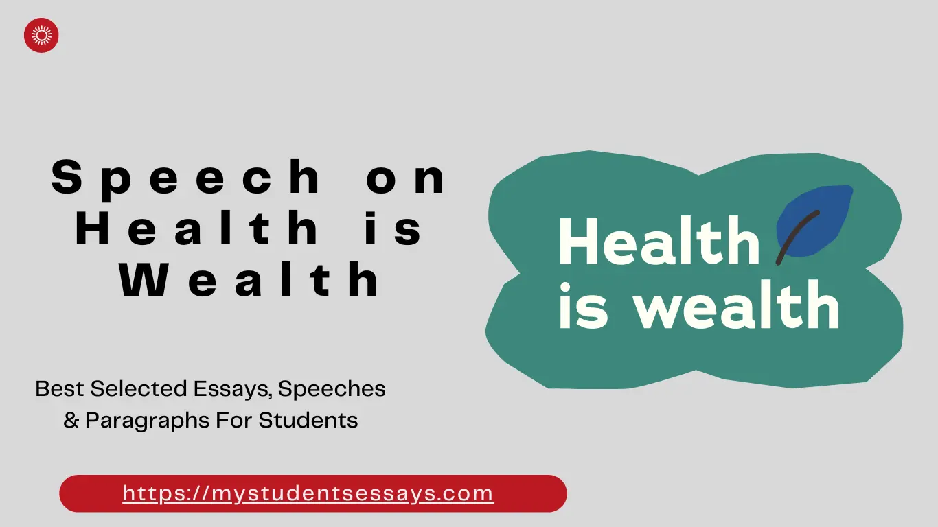 short speech on health is wealth