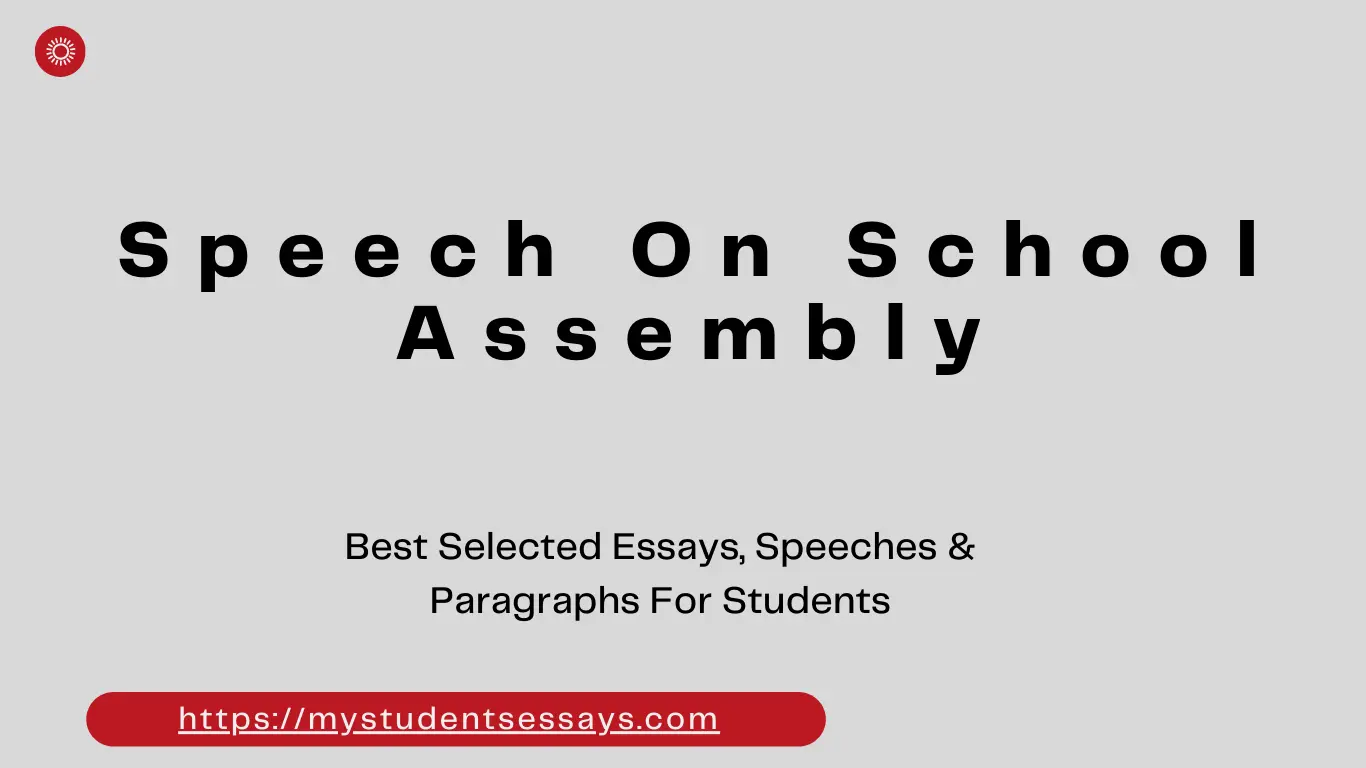 a speech for school assembly